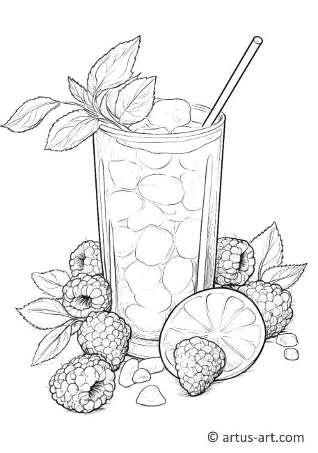 Hindbær Lemonade Farvelægningsside